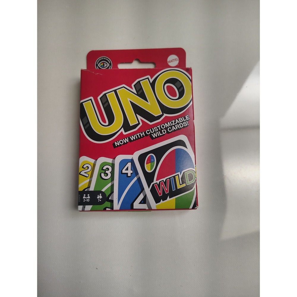 Mattel UNO Card Game with Customizable Wild Cards 42003 New